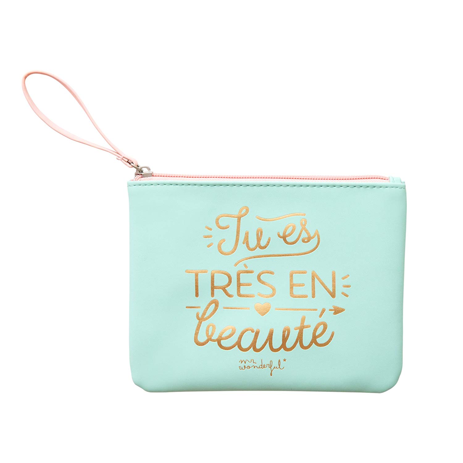 Mr. Wonderful WOA03749FR Toiletry Bag Tu ES Très en Beauté, Mint Blue