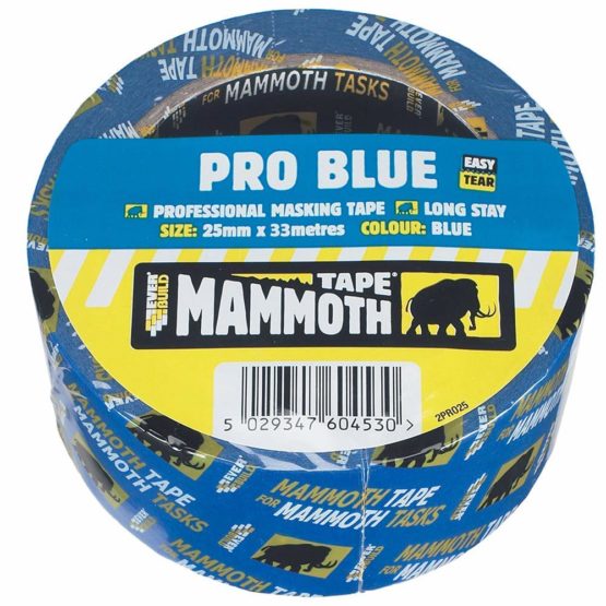 Everbuild Mammoth Pro Blue Masking Tape, Blue, 25 mm x 33 m