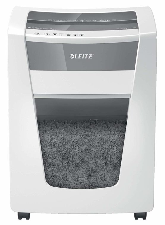 Leitz IQ Office Pro P6+ Super Micro Cut Paper Shredder, Shreds 5 Sheets, 30 Litre Bin, White, 80101000 - Image 2