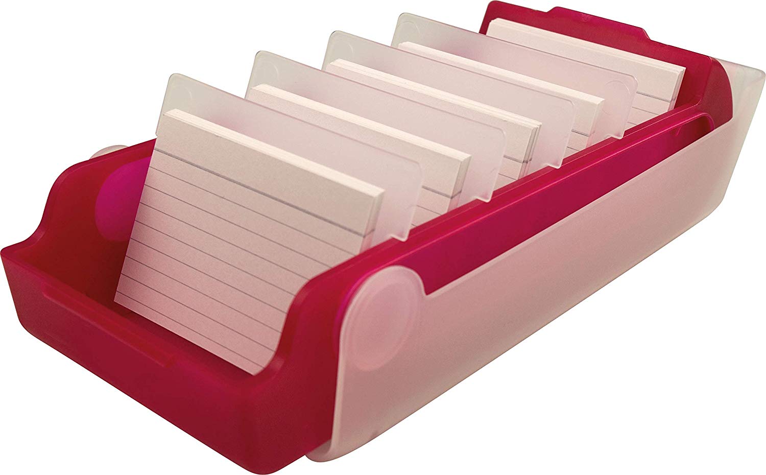 helit Flash Card Box for 800 Cards Beebox A7 - Red, DIN A7 - Image 4