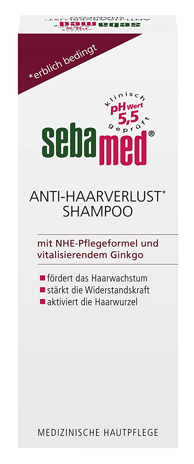 Sebamed Anti-Hair Loss Shampoo, Pack of 3 (3 x 200 ml), 200 ml (Pack of 3)