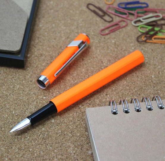 Caran Dache Fountain Pen, Fluo Line, Orange, with Medium Nib - Image 3