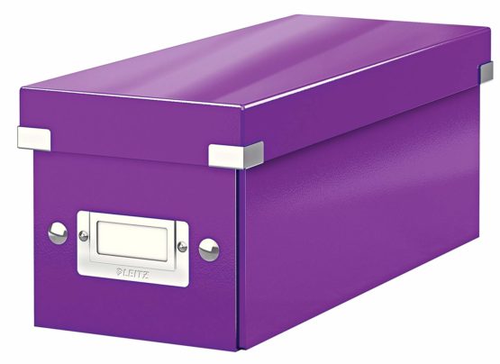 Leitz CD Storage Box, Purple, Click and Store Range, 60410062