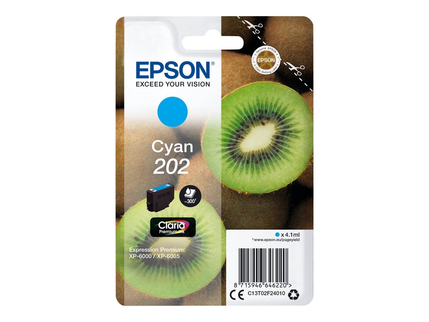 Epson C13T02F24020 Inkjet Cartridge - Cyan, Único - Image 2