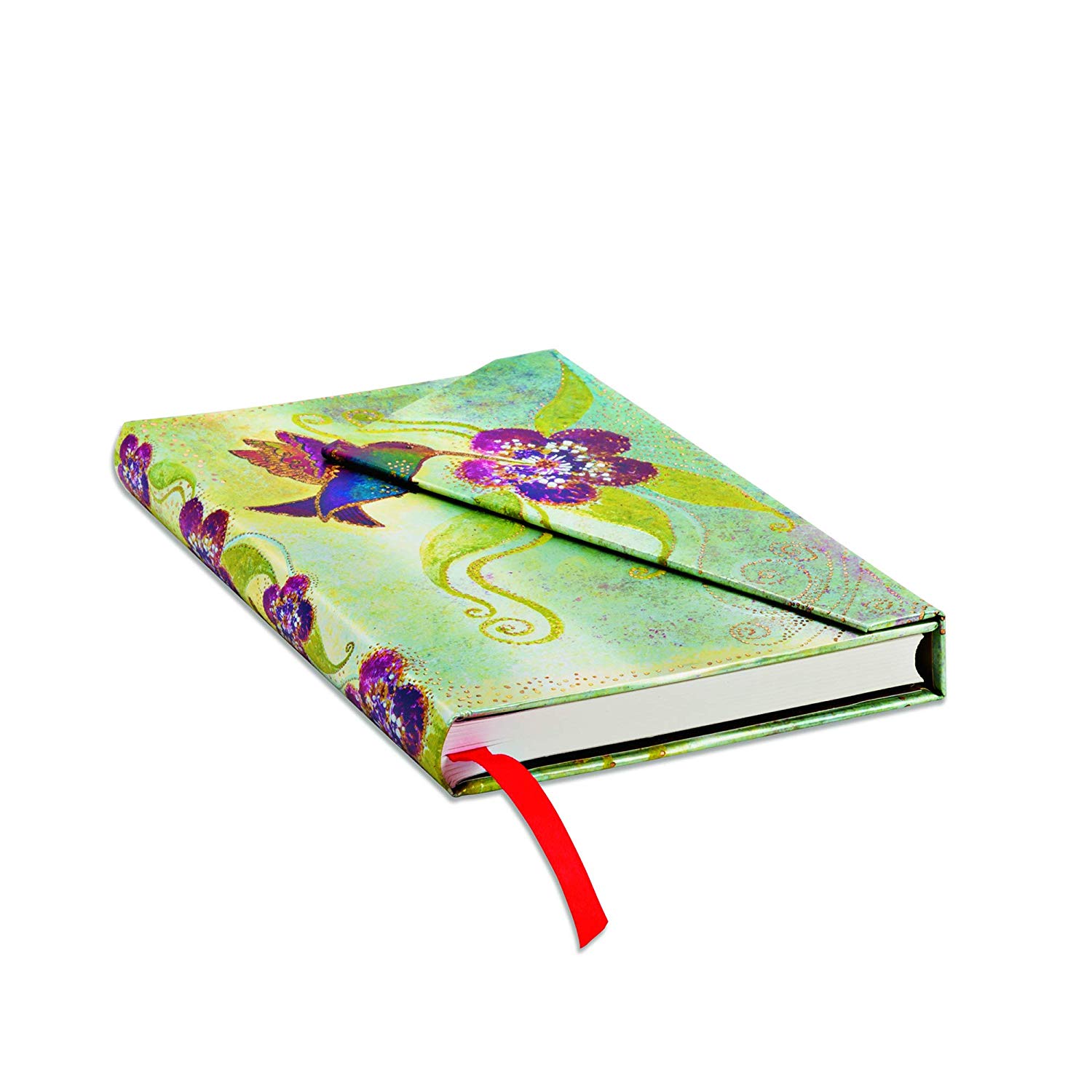 Paperblanks PB2234-3 Hummingbird, Schillerndes Silber und Grün, Blau, Lila - Image 2