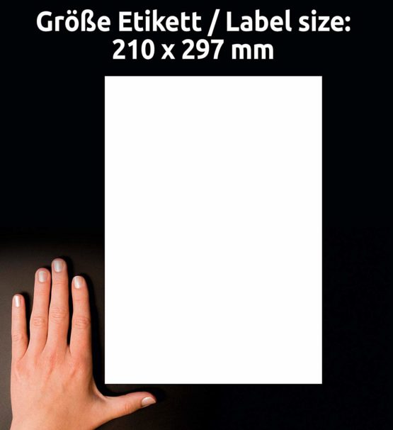 Avery Zweckform Ultra Poly Film Labels 210 x 297 mm White - Image 2
