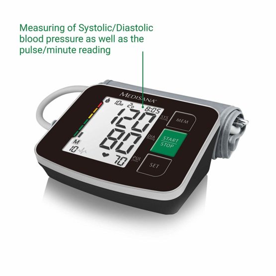 Medisana BU 516 Digital Upper Arm Blood Pressure Monitor in Black - Home Use Heartbeat Detector - Hypertension Indicator - WHO Approved with Arrhythmia Display - 2 Users - 90 Memory Slots Each 51166 - Image 3