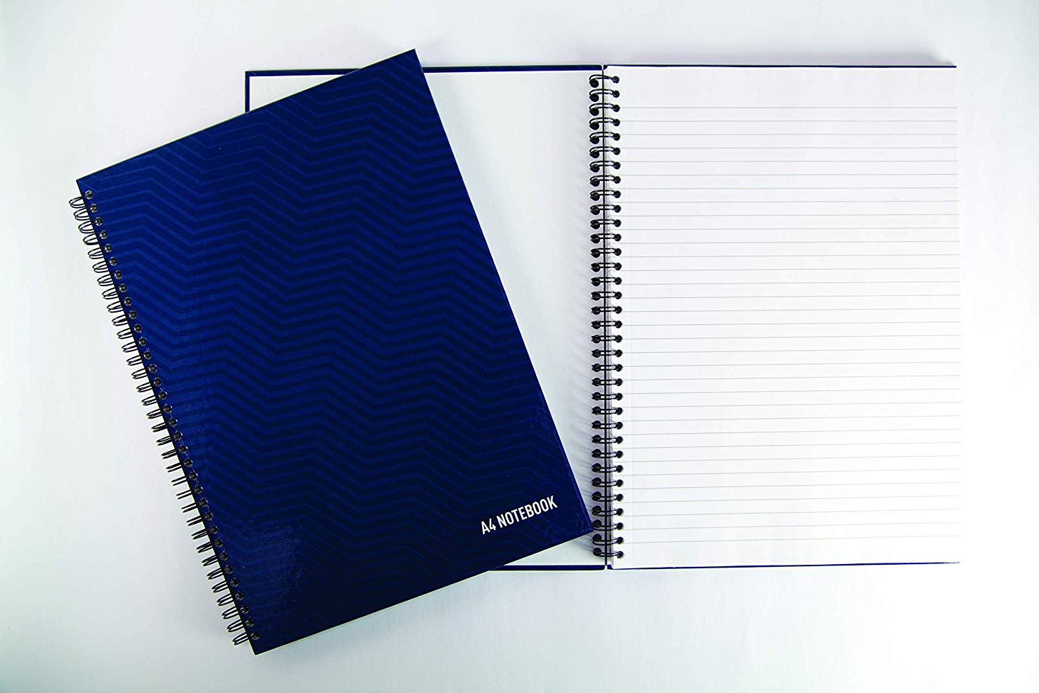 Summit A4 Hardback Wirebound Notebook Ruled, 160 Page, Pack of 5, Blue - Image 2