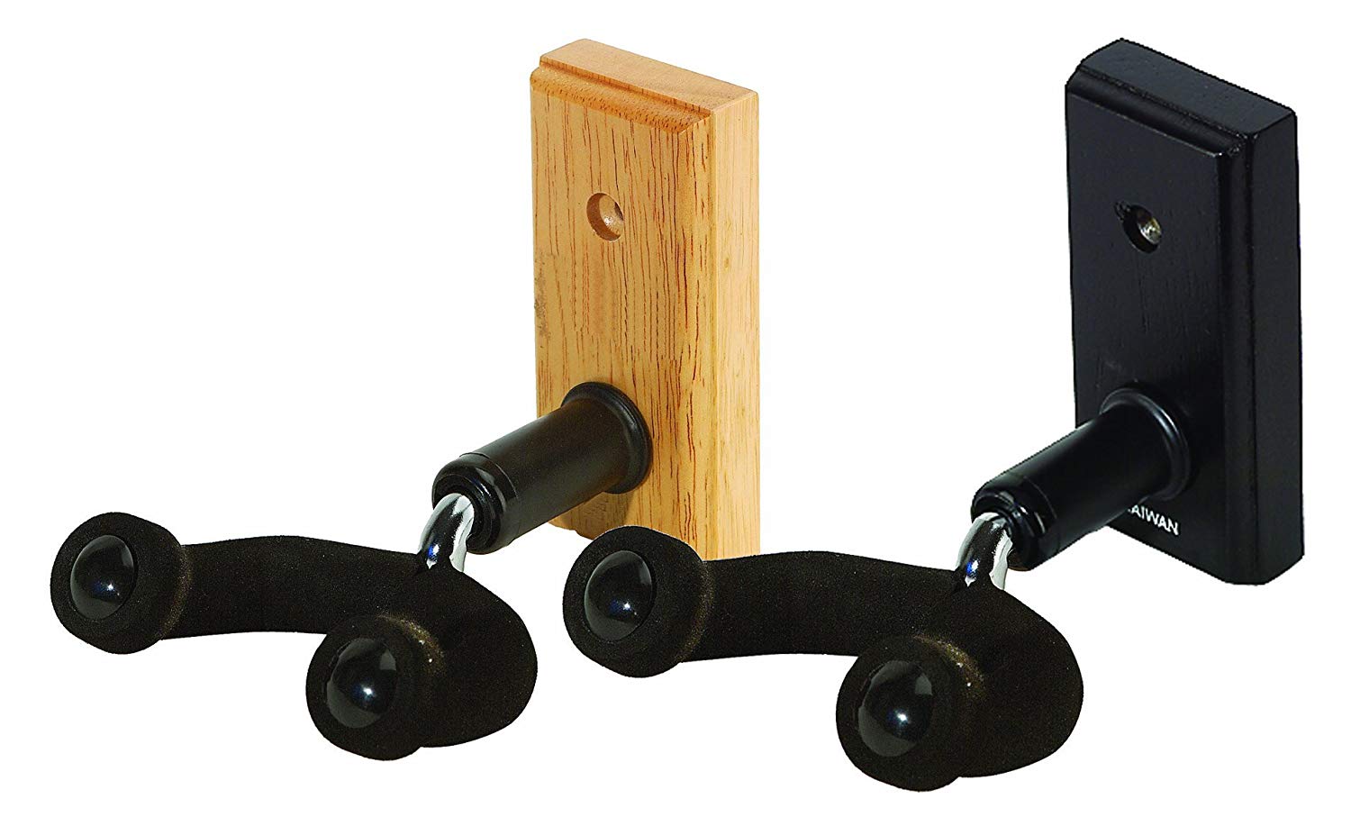 GEWA Guitar Wall Mount, For Acoustic Guitar and Electric Guitar, Alder Wood, Rotating Fork, Rubber Coated - Image 3