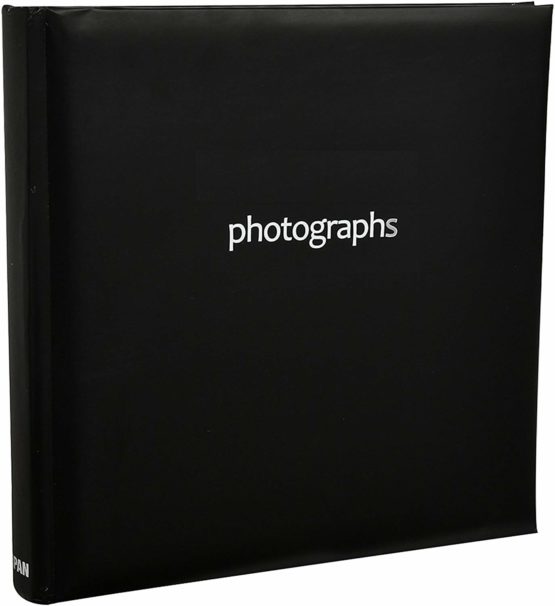 ARPAN Photo Album Slip In Case Book-bound Memo Album for 200 photos 6'' x 4''/ 10x15 cm (Black)