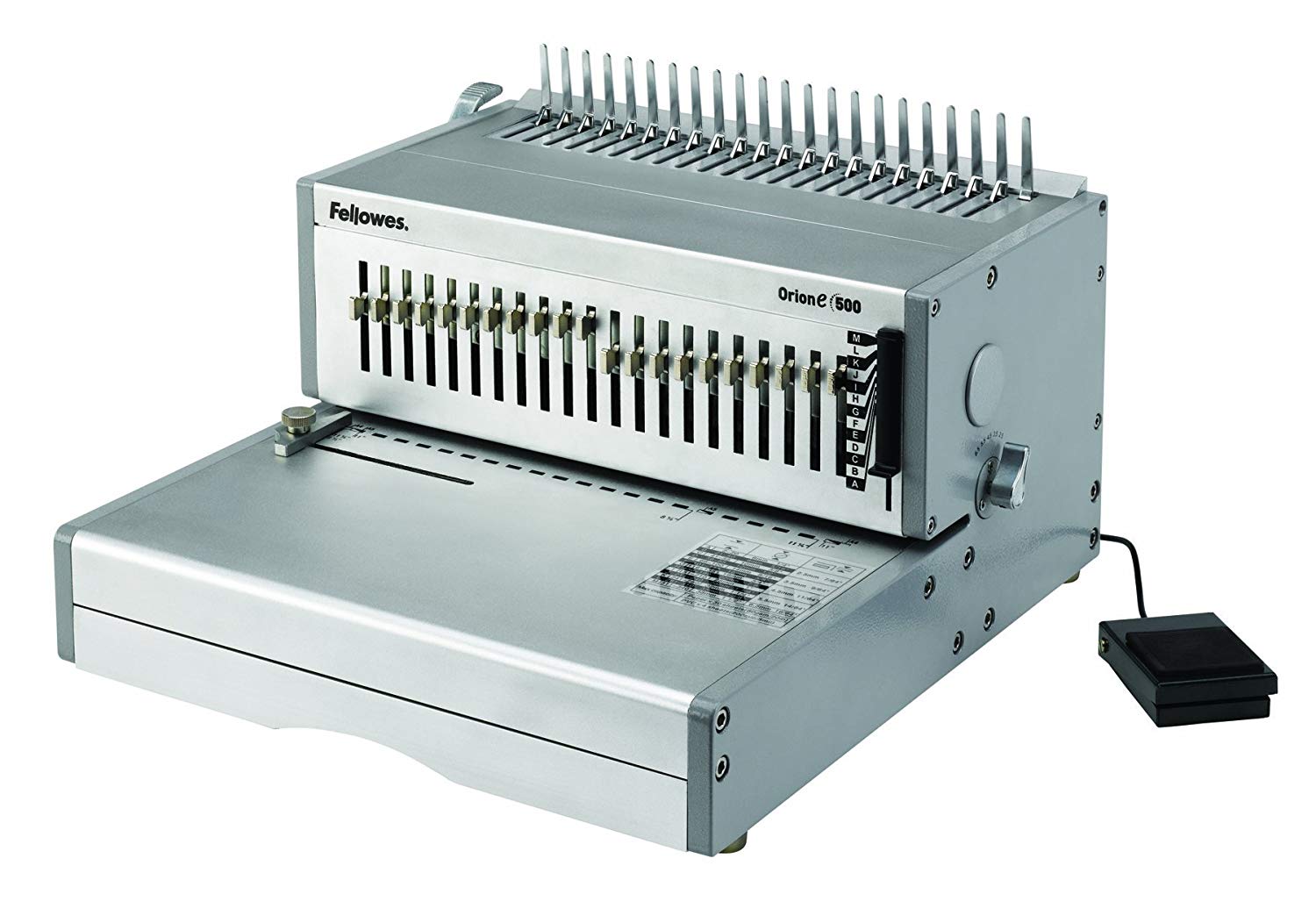 Fellowes Orion E 500 Electric Plastic Binding Machine with Document Measuring Function Punch Capacity 30 Sheets/Capacity: 500 Sheets - Image 3