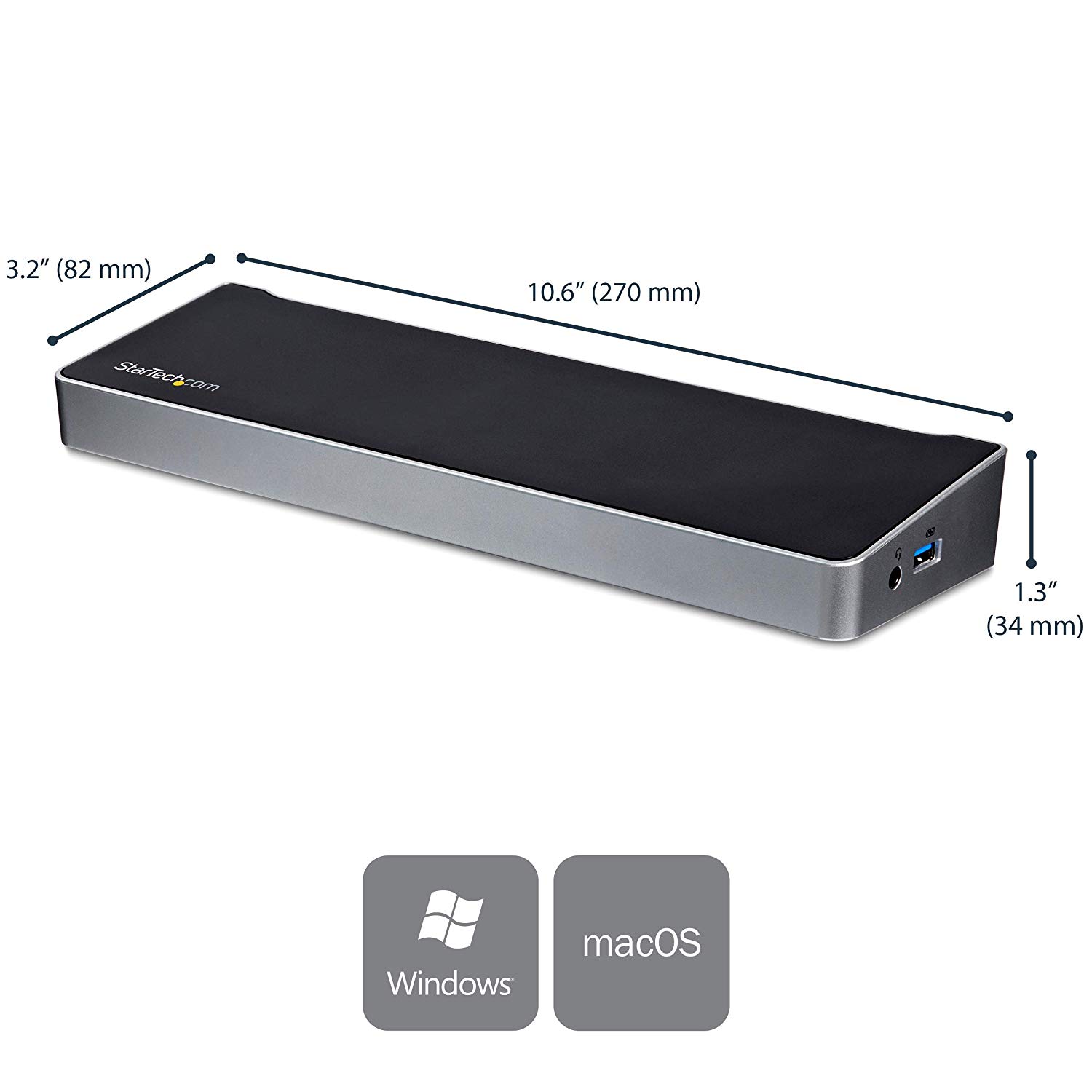 StarTech.com USB-C Triple Monitor Docking Station for MacBook Pro / Air M1 M2 M3 M4 & Windows, Universal 4K HDMI DP Dock - Image 2