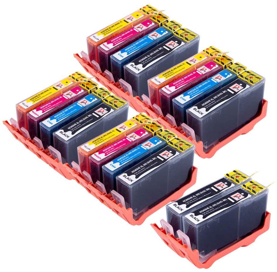 PerfectPrint Compatible Ink Cartridge Replacement for HP B109a B109n B109d B109f B110a B110c B110e B111 B210a B210c B211 C410 C410b C309a C309n C309 C310a 364XL (Black/Cyan/Magenta/Yellow