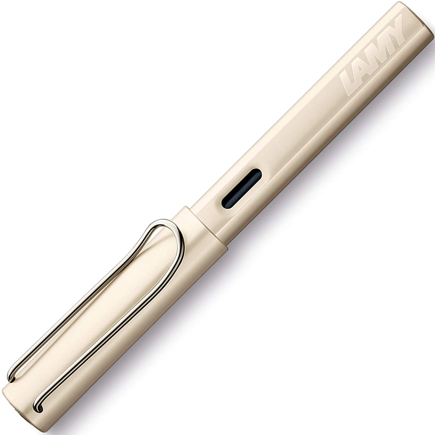 LAMY Lx palladium fountain pen, PVD-coated nib & ergonomic grip, steel nib in size EF, lightweight aluminum body
