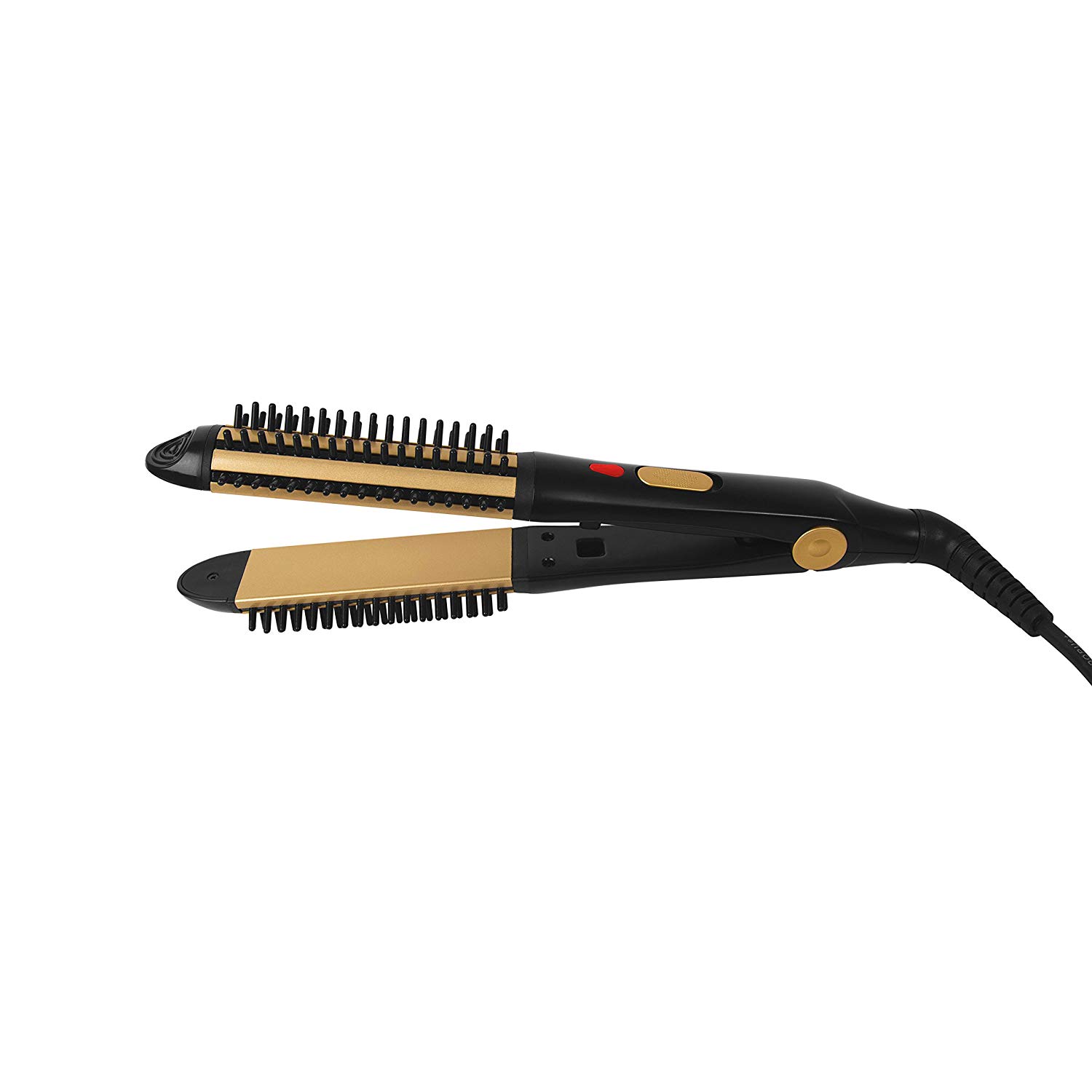 Bauer 2 in 1 Hair Styling Tool - Cermaic Hair Straighteners and Curling Brush - All Hair Types - Fast Gentle Heat - Easy to Use - Image 3