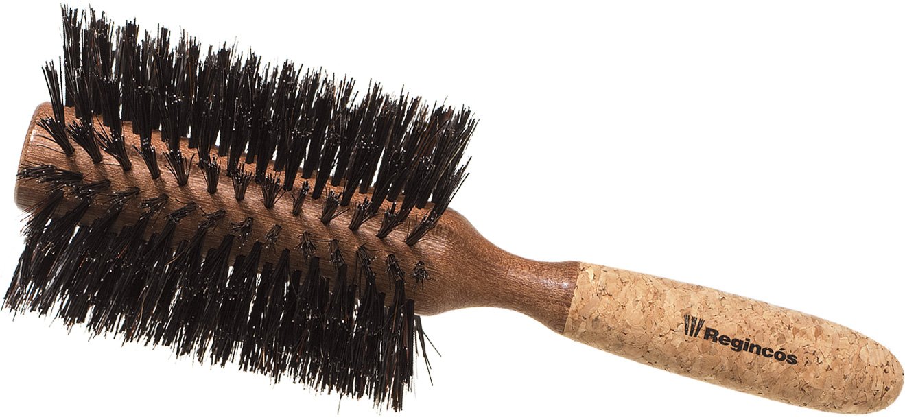 Regincos 20529 Cork Grip Hair Brush with 16 Rows 29/80 mm, Brown
