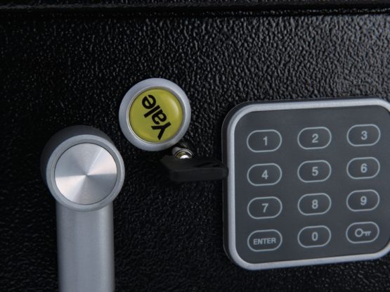 Yale YLV/200/DB1 Laptop Value Safe, Digital Keypad, 15 mm Steel Locking Bolts, Emergency Override Key, Wall And Floor Fixings, Black Finish, 23 Litre Capacity 20 x 43 x 35 cm - Image 3