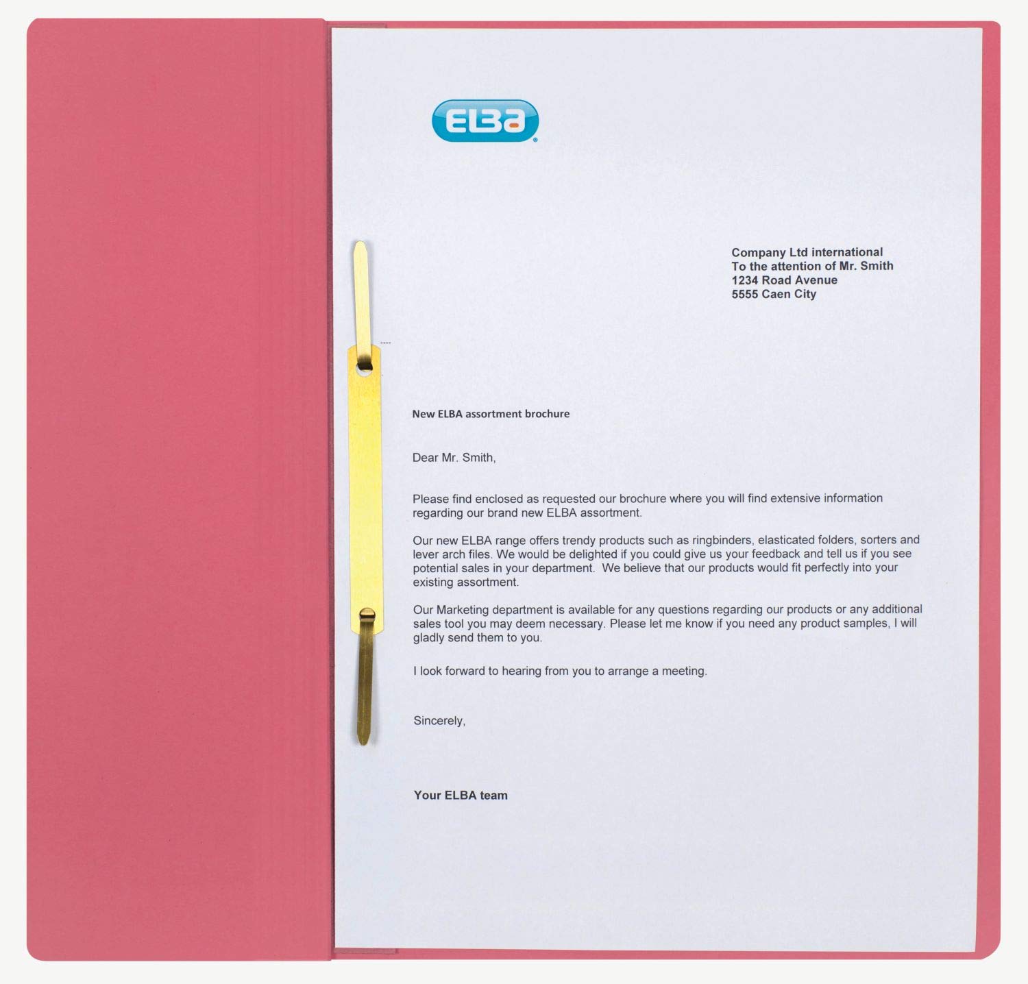 Elba 21451RO Hole-Punched Folders with Commercial Filing 250 g m2 Manila Cardboard for 200 DIN A4 Sheets Half Front Cover Pack of 50 Folders Red - Image 3