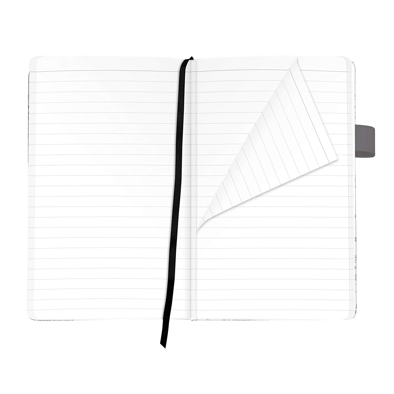 Herlitz A5 My Book Lady Dream Garden Design Hardcover Notebook with Magnetic Closure and Pen Loop, White - Image 3