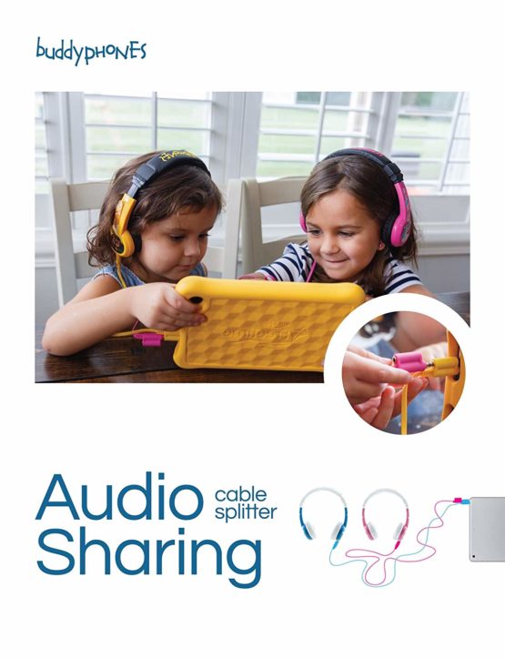 Explore Foldable Volume Limiting Kids Headphones | Built in Headphone Splitter and In Line Mic | For Tablets and Computers | Yellow - Image 3