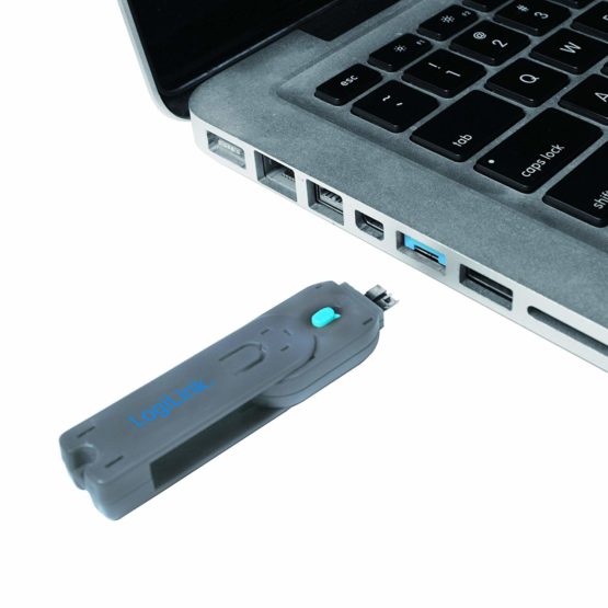 Logilink USB Port Blocker Lock grey 1x Schlüssel, 8x Schlösser - Image 3
