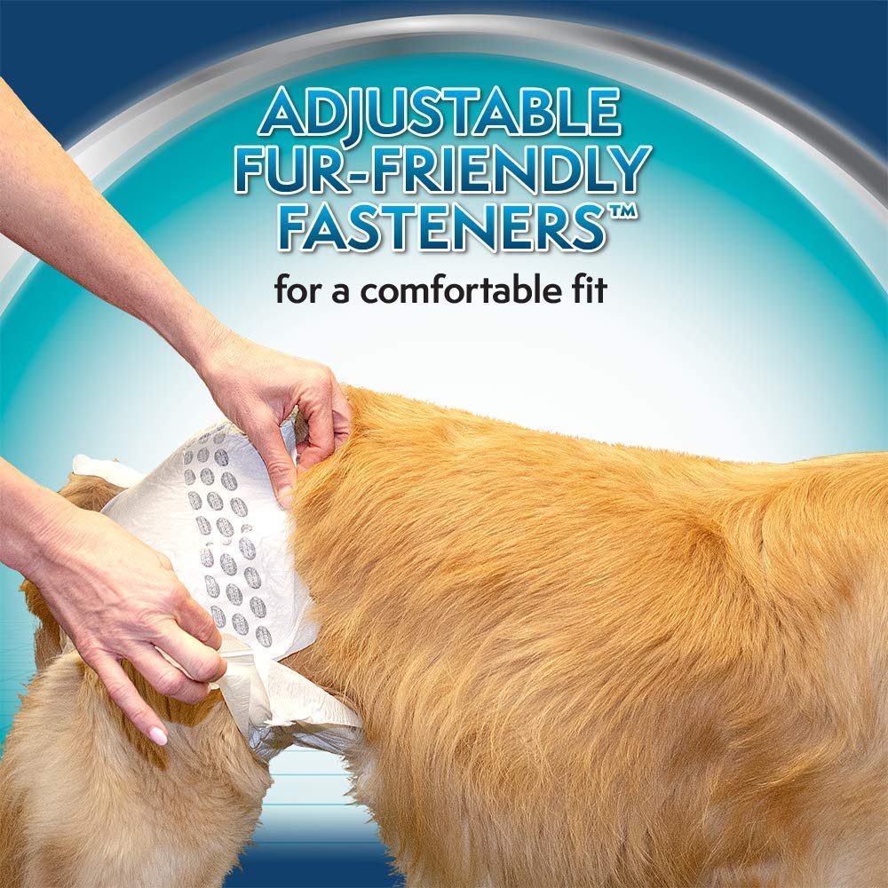 Simple Solution Disposable Dog Diapers for Female Dogs Super Absorbent Leak-Proof Fit with Wetness Indicator for Excitable Urination Incontinence or females in heat - Image 3