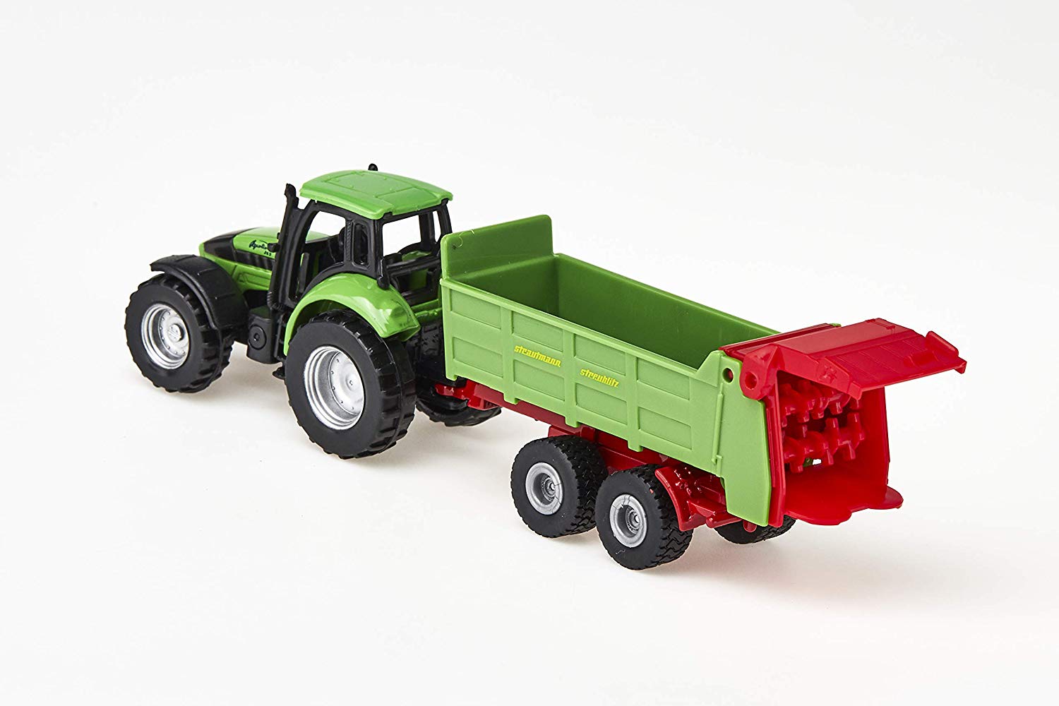 siku 1673, Tractor with Universal Manure Spreader, Metal,Plastic, Green, Opening tailgate, 16.5 x 3.6 x 4.5 cm - Image 4