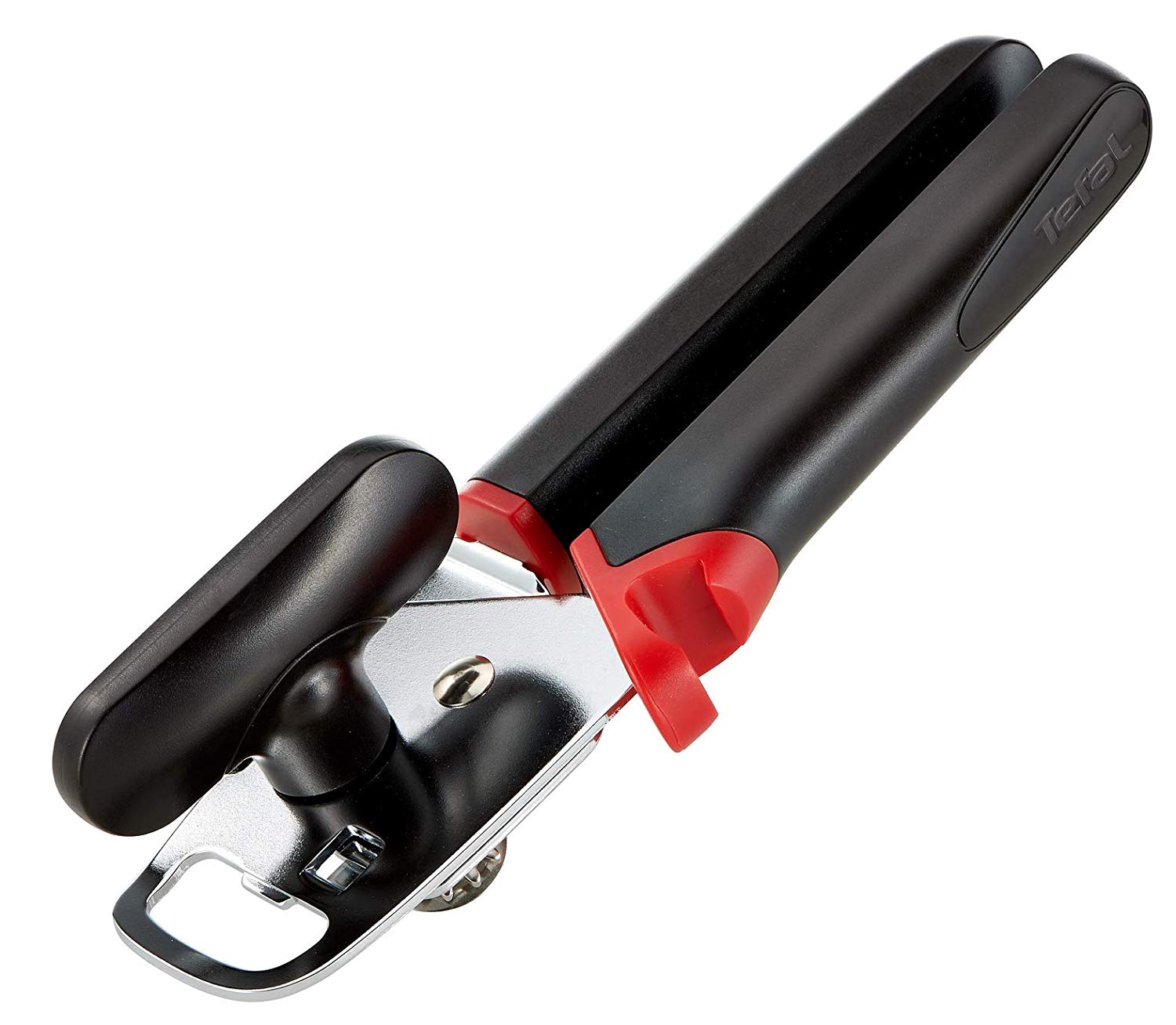 Tefal Can Opener, Plastic, Black and Red, 1 Item