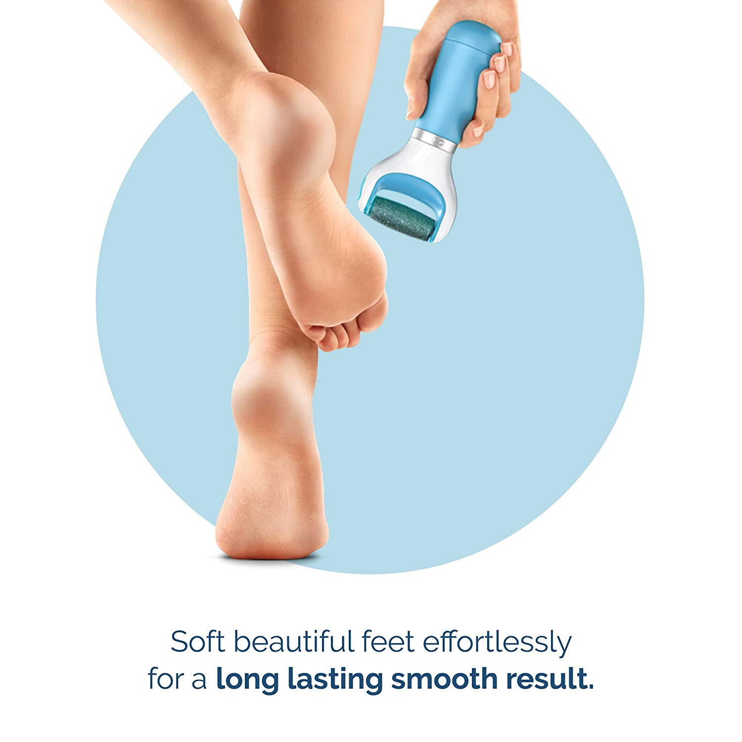 Scholl Velvet Smooth Pedi Electric Foot File Hard Skin Remover, Pink - Image 2
