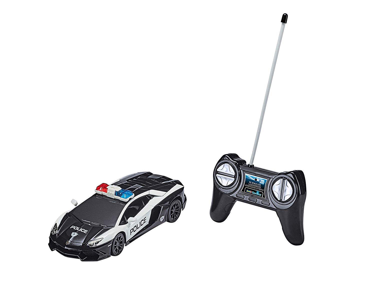 Revell Control 24656, RC Police Car "Lamborghini", remote controlled police car with MHz remote control, 1:24, detailed body - Image 3