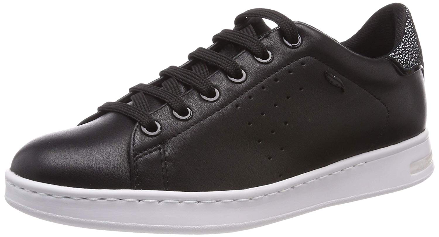 Geox Womens D Jaysen Sneakers, Black, 3 UK