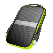 Silicon Power SP010TBPHDA60S3K 1 TB Rugged Armor A60 Shockproof Water-Resistant 2.5-Inch USB 3.0 External Portable Hard Drive, Military Grade MIL-STD-810G and IPX4, Black