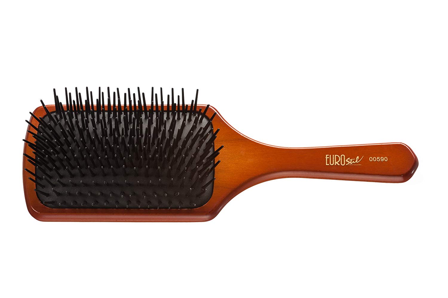 EUROSTIL PUA Plastic Rectangular Rubber Brush Unisex Adult, Black, Single, 1 Unidad (Paquete de 1)