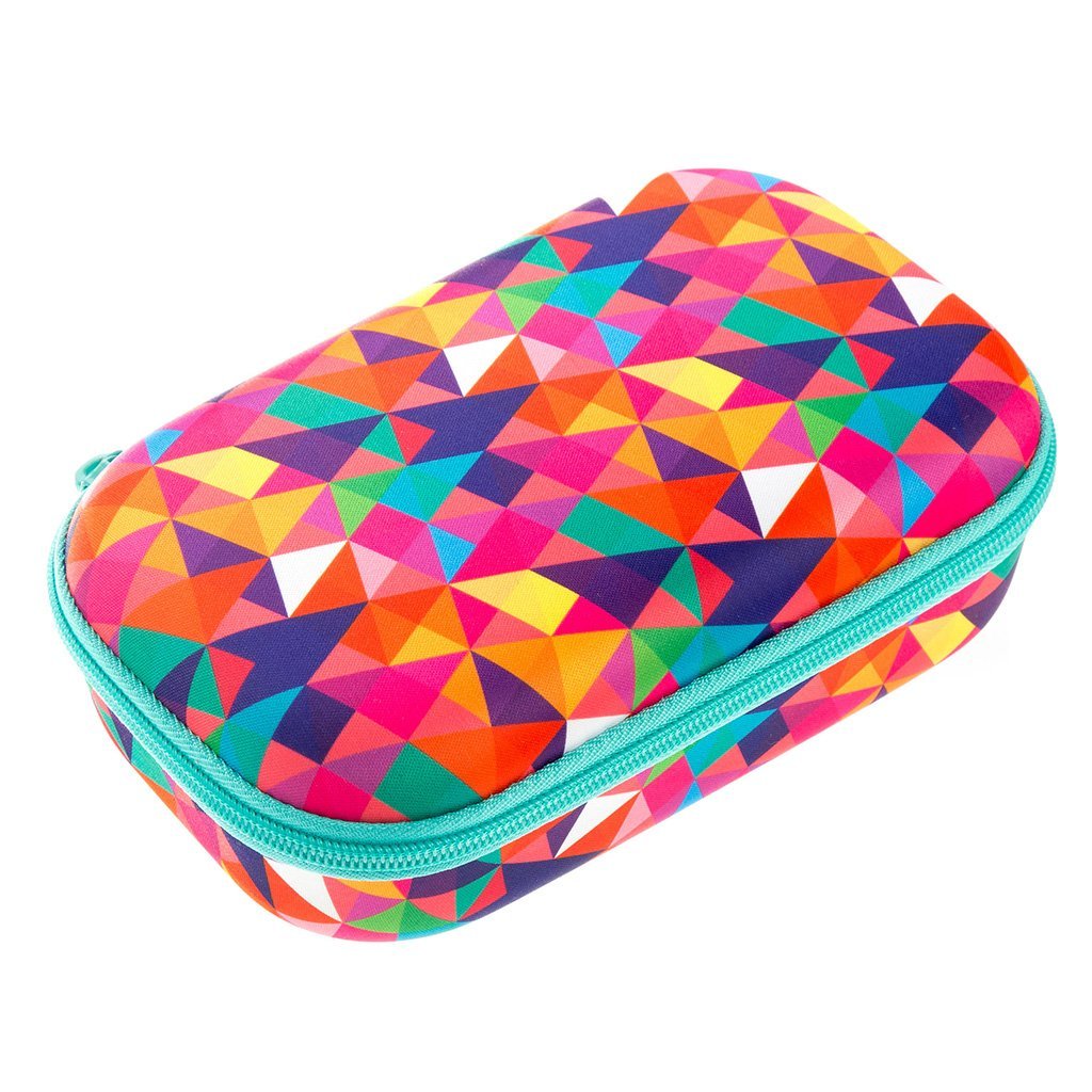 ZIPIT Colorz Pencil Case/Pencil Box/Storage Box/Cosmetic Makeup Bag, Colorful, Bunte Dreiecke - Image 2