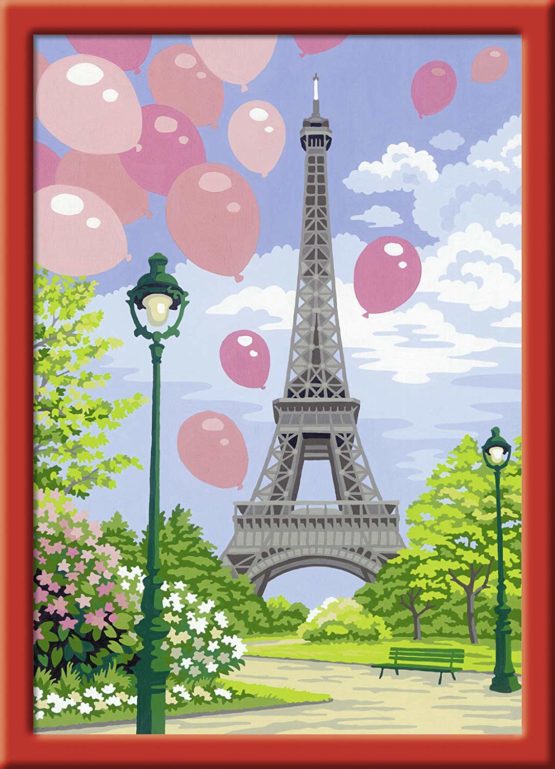 Ravensburger Frühling 28912 Painting by Numbers Spring in Paris, Multicoloured - Image 2