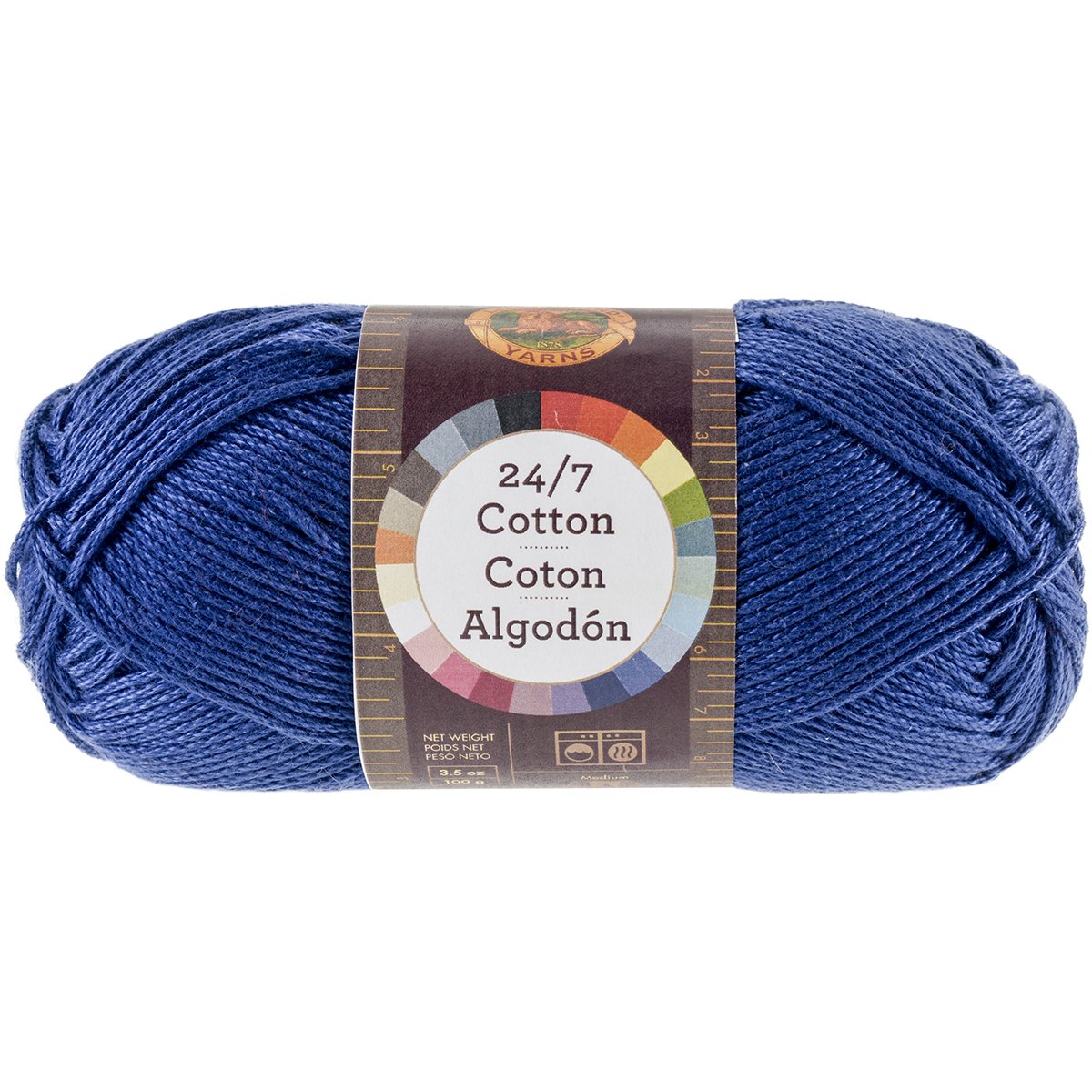 Lion Brand Company Cotton Yarn, Navy,15.24x6.35x6.35 cm, 1 Pack - Image 2