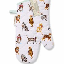 Cooksmart Cats on Parade Gauntlet, Cotton, Multi, 31x13x2 cm