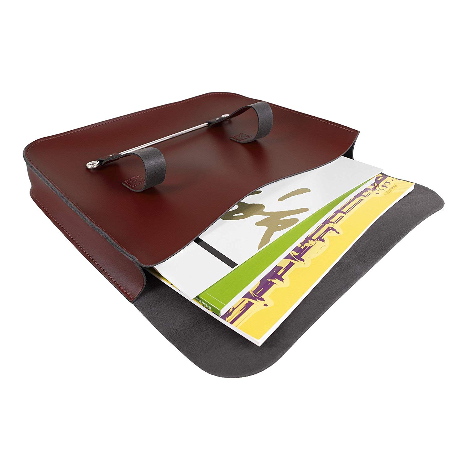 Oxford Traditional Leather MC1-W Music Case - Wine - Image 3