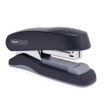 Rapesco 1064 Flat Clinch Heavy Duty Half Strip Stapler, 30 Sheet Capacity, Black