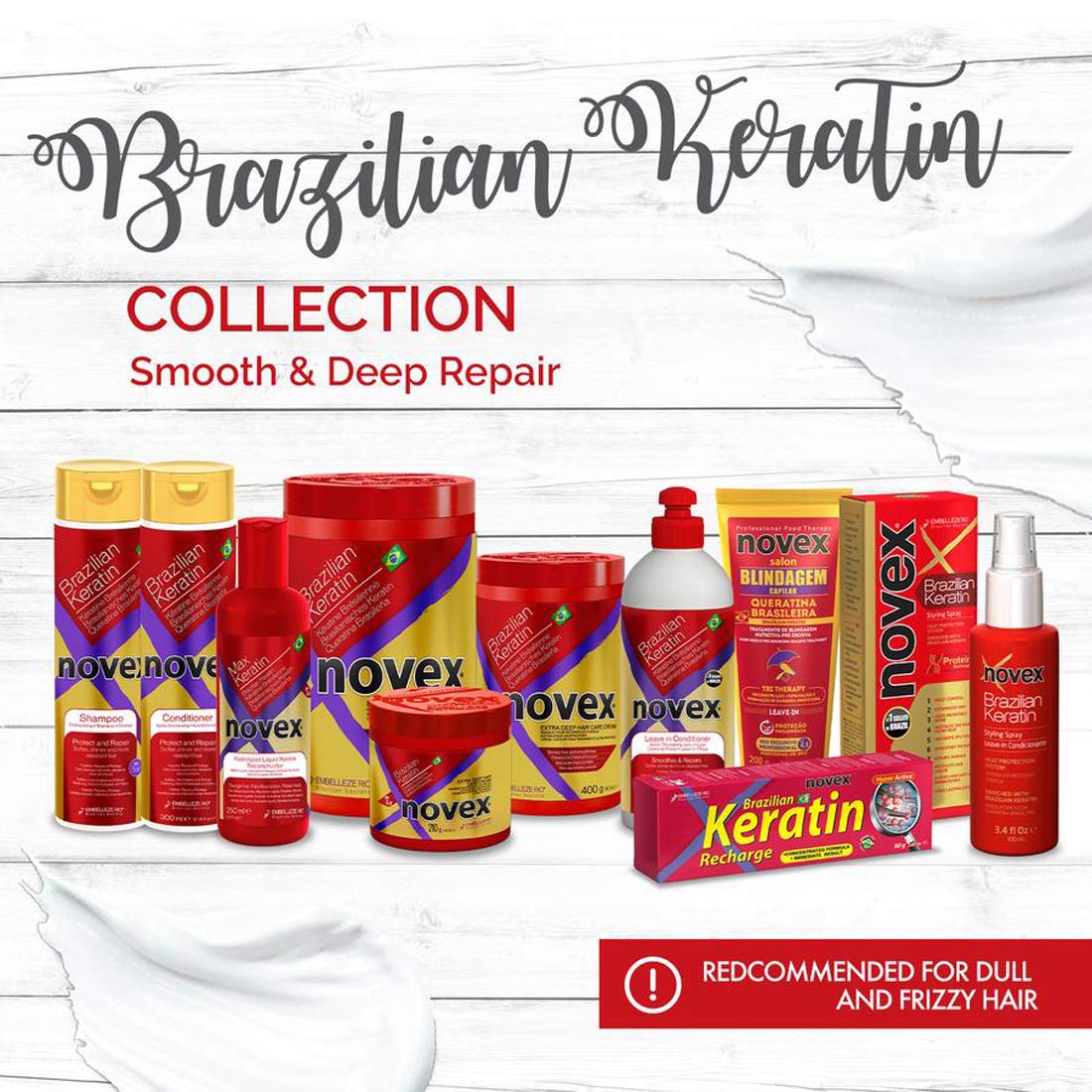 Novex Novex Brazilian Keratin Shampoo, 300 Milliliter, 300 ml (Pack of 1) - Image 4