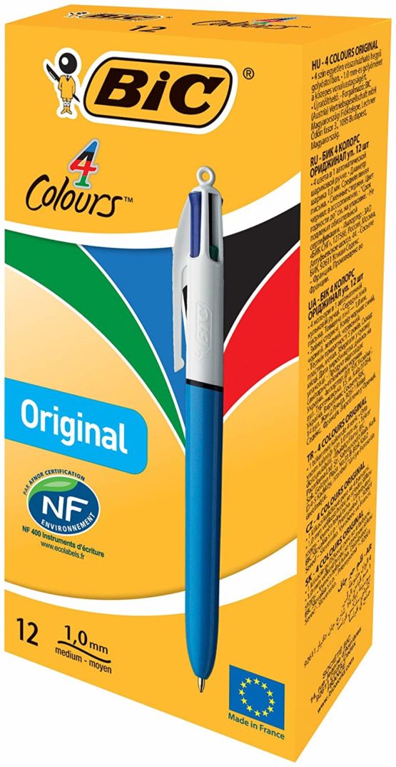 BIC 4-Colour 725419 Retractable 4 Colours Ballpoint Pen, 0.4 mm - multi-colour - Image 4