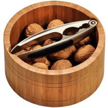 Kesper Round Nut Bowl, Bamboo, Brown, 17 cm