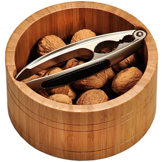 Kesper Round Nut Bowl, Bamboo, Brown, 17 cm