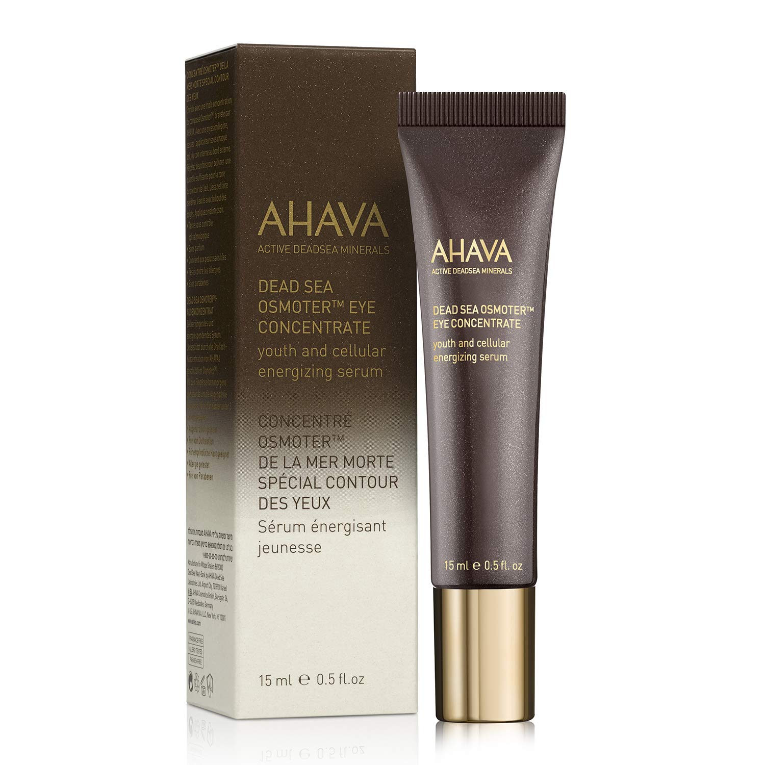 AHAVA Dead Sea Osmoter Eye Concentrate Serum, Natural Anti-Aging Treatment for Women and Men, Reduces Puffiness, Dark Circles - Image 2