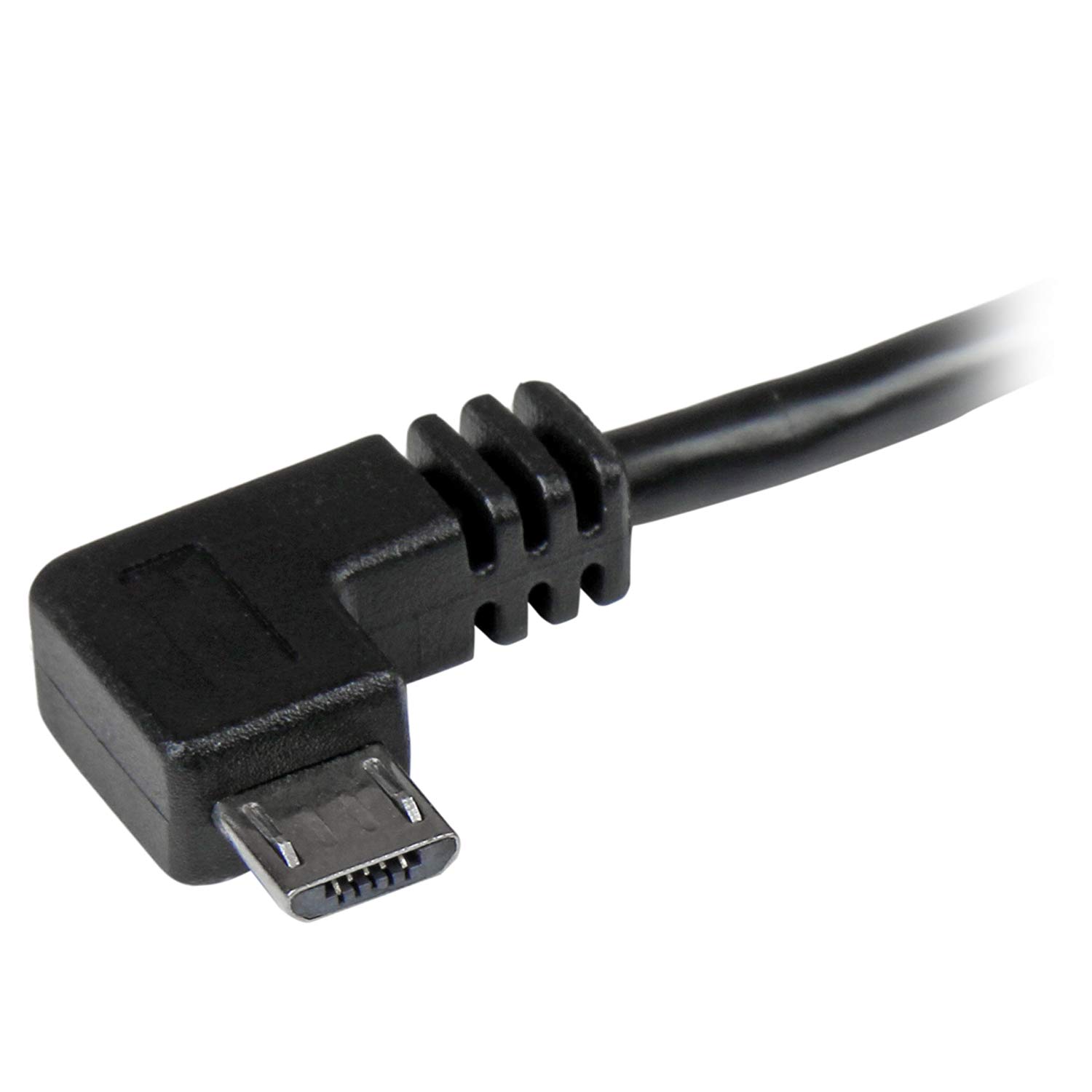 StarTech.com 2m 6 ft Micro-USB Cable with Right-Angled Connectors, M/M, USB A to Micro B Cable - Image 2