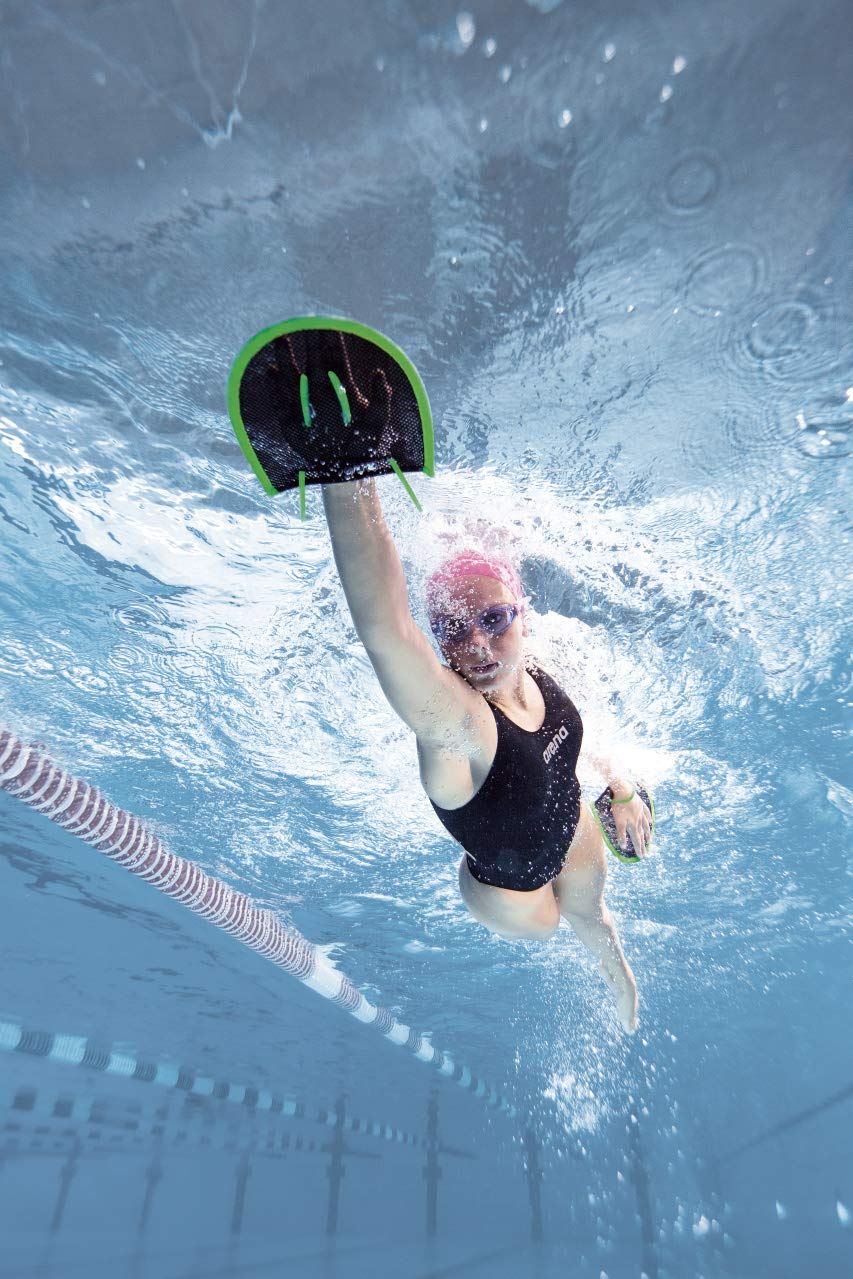 Arena Adult Swimming Hand Paddles Flex, Unisex, Handpaddles Flex, Acid Lime/Black, M, Acid Lime/Black, Green - Image 4