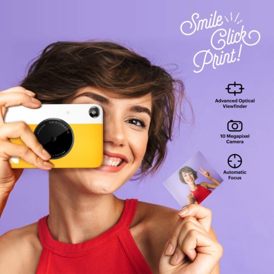 Kodak Printomatic Digital Instant Print Camera - Full Color Prints On ZINK 2 x 3 Inch Sticky-Backed Photo Paper (Yellow) Print Memories Instantly - Image 2