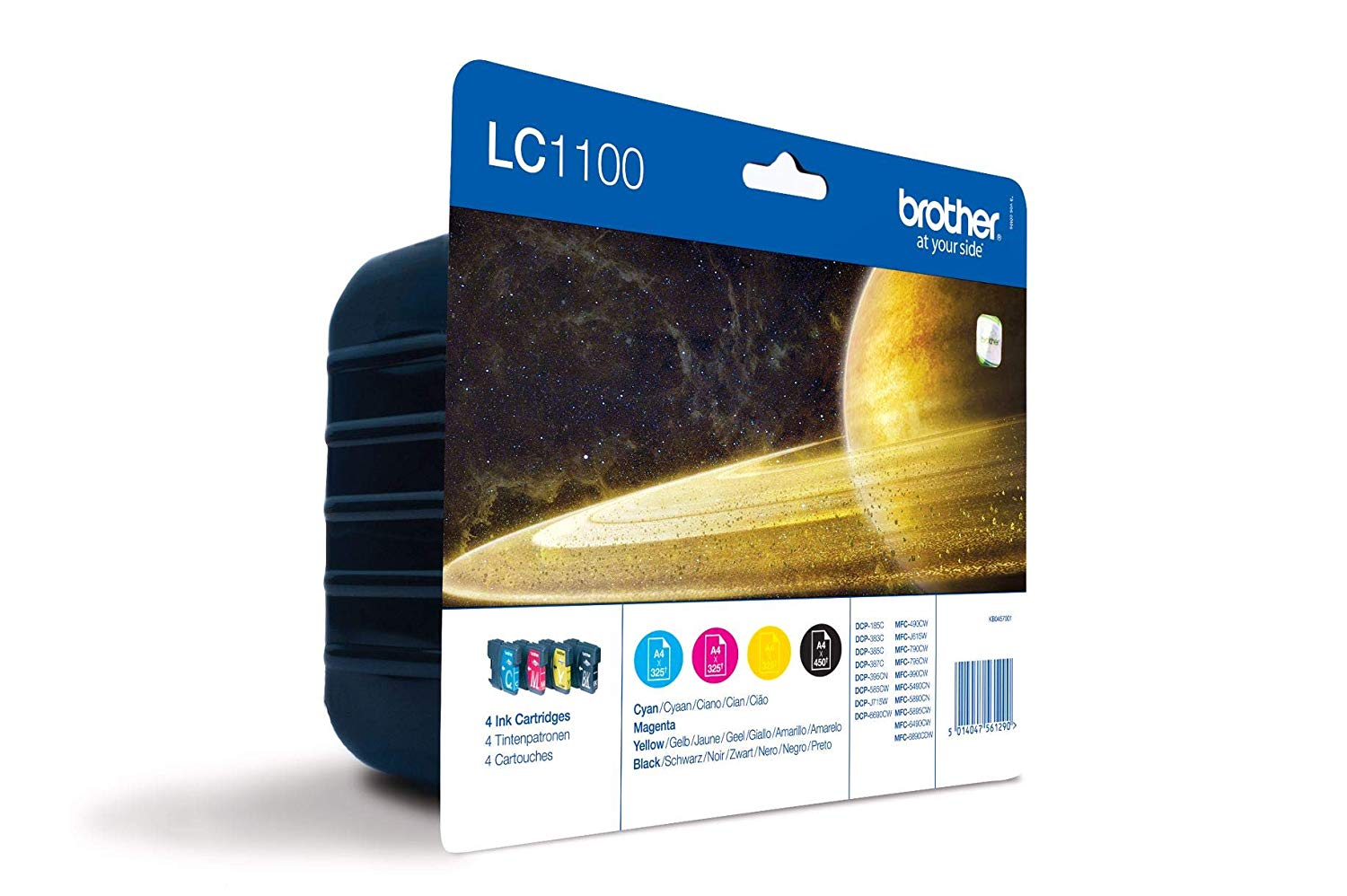Brother LC-1100BK/LC-1100C/LC-1100M/LC-1100Y Inkjet Cartridges, Black/Cyan/Magenta/Yellow, Multi-Pack, Standard Yield - Image 2