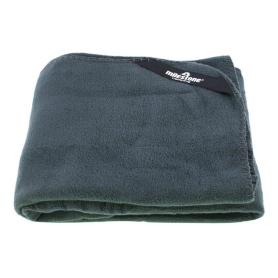 Milestone Camping 24680 Thermal Polar Fleece Blanket / Charcoal Colour / 150cm x 120cm / Great For The Campsite, Caravan Or Car - Image 3