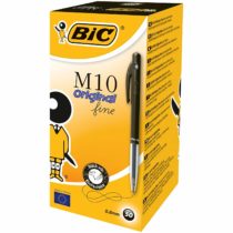 BIC M10 Fine Retractable Ballpoint Pen (Box of of 50) - Black